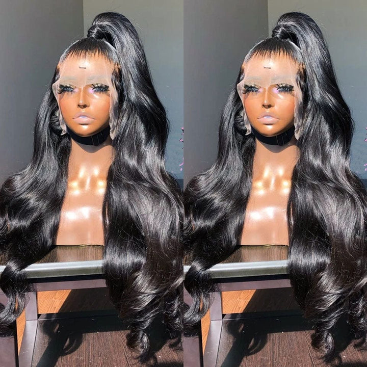 ailuxyhair-fr AILUXY 13x4 Lace Frontal Body Wave Longue Noir Perruque 250% Densité 100% Cheveux Humains
