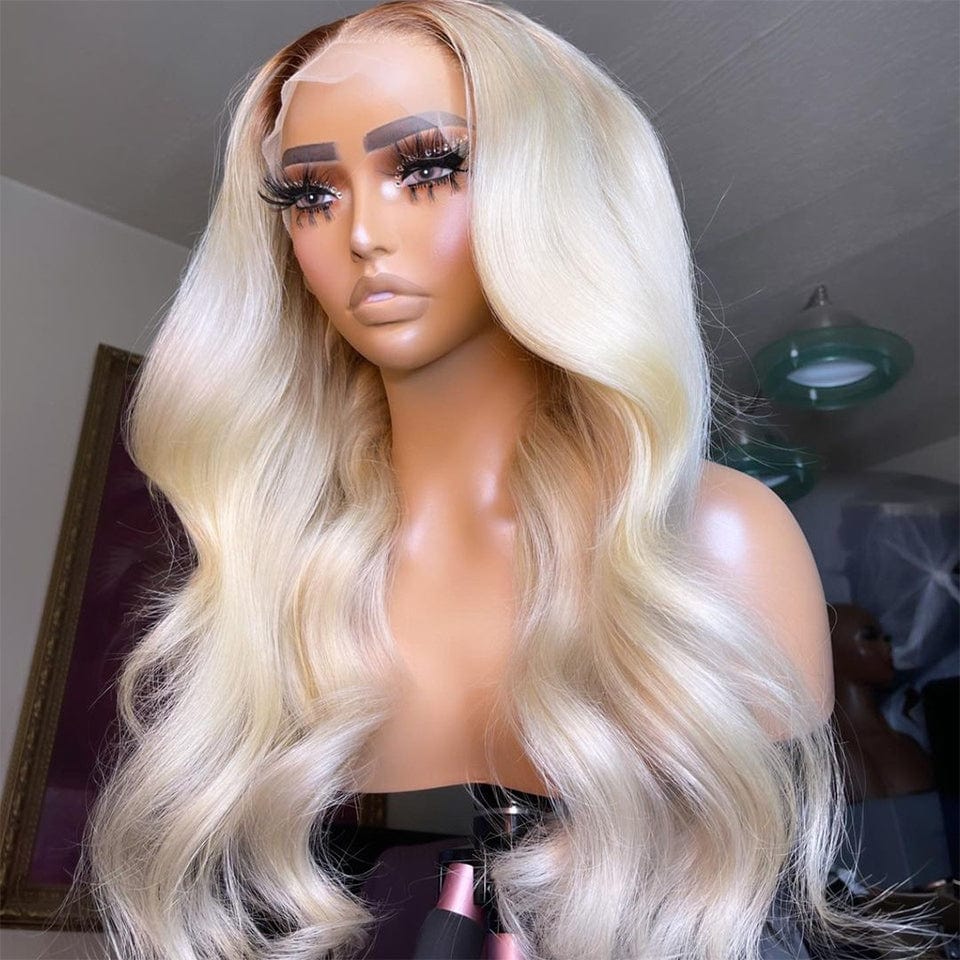 ailuxyhair-fr AILUXY 13x4 Lace Frontal Brun Balayage Blond #4#613 Body Wave Perruque 100% Cheveux Humains