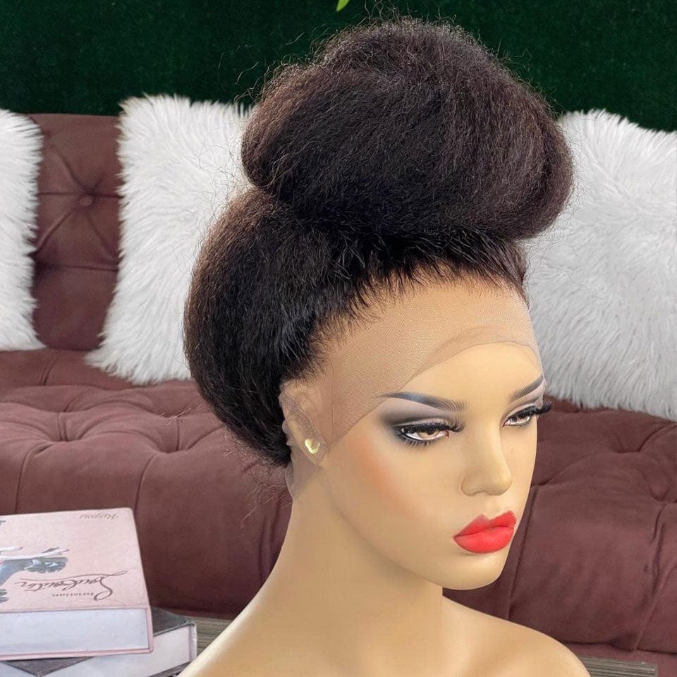 ailuxyhair-fr AILUXY 360 Lace Frontal Perruque Kinky Lisse Longue Couleur Naturelle 100% cheveux humains