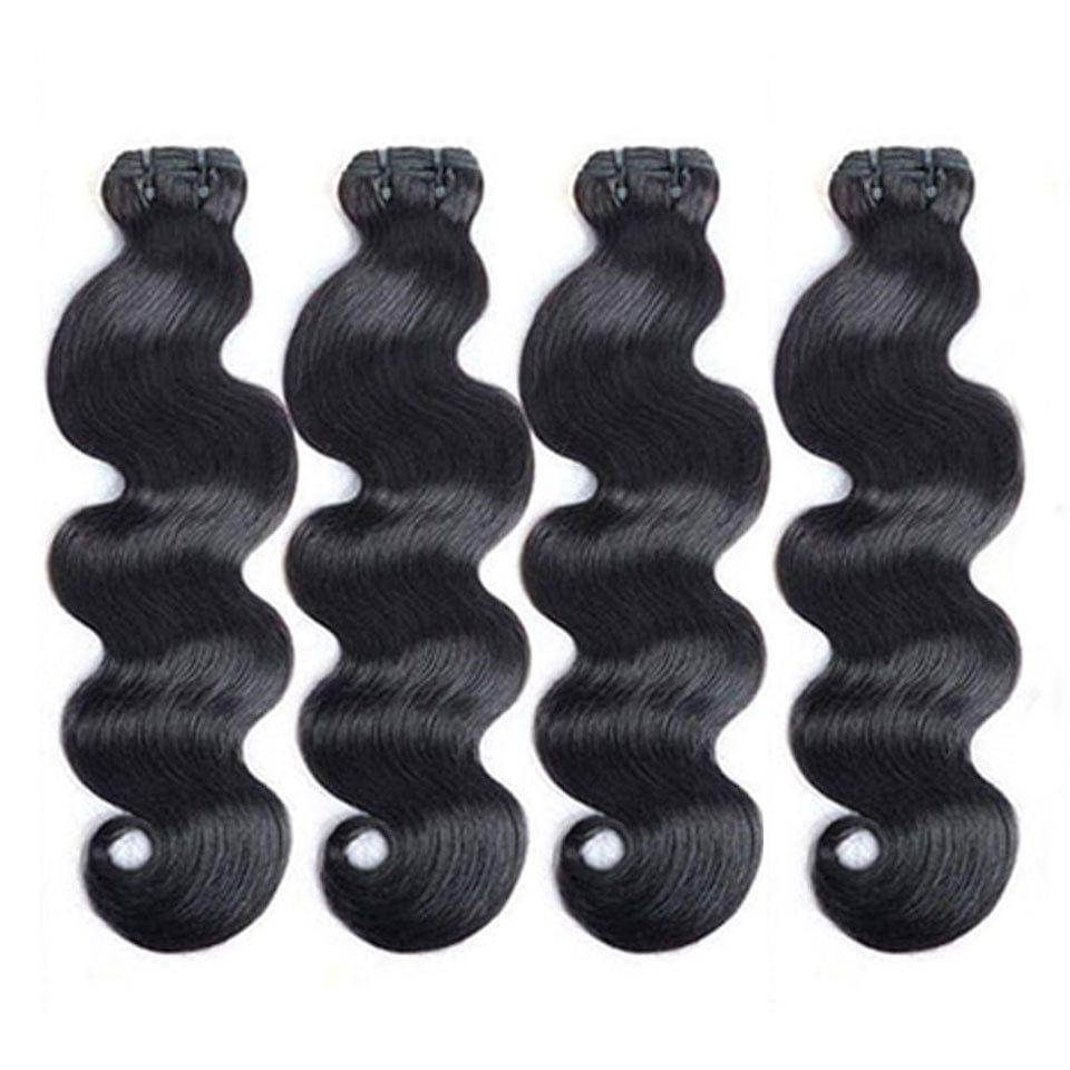 ailuxyhair-fr AILUXY 4 Paquets Avec 4x4 Lace Closure Body Wave Noir