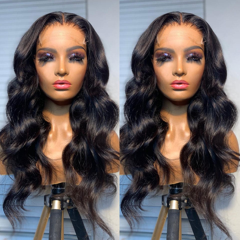 ailuxyhair-fr AILUXY 4x4 HD Lace Closure Perruque Body Wave Longue Couleur naturelle 100% cheveux humains