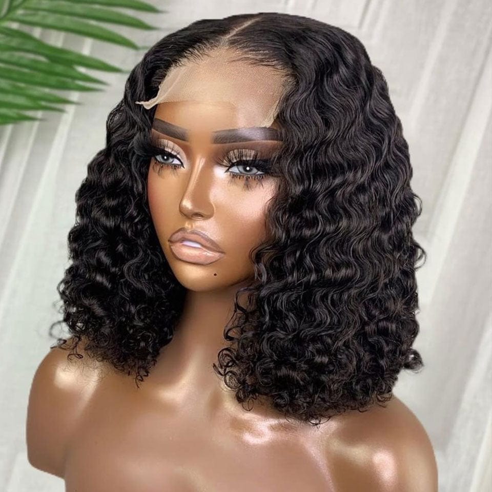 ailuxyhair-fr AILUXY 4x4 Lace Closure Deep Wave Bob Perruque 200% densité 100% cheveux humains
