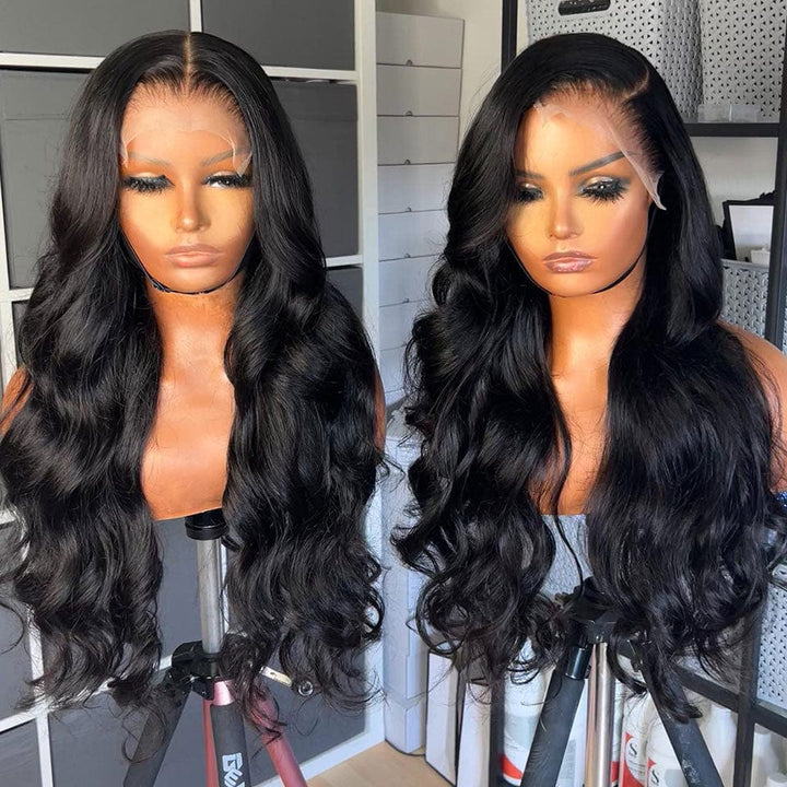 ailuxyhair-fr AILUXY 4x4 Lace Closure Perruque Body Wave Longue Noir 250% densité 100% cheveux humains