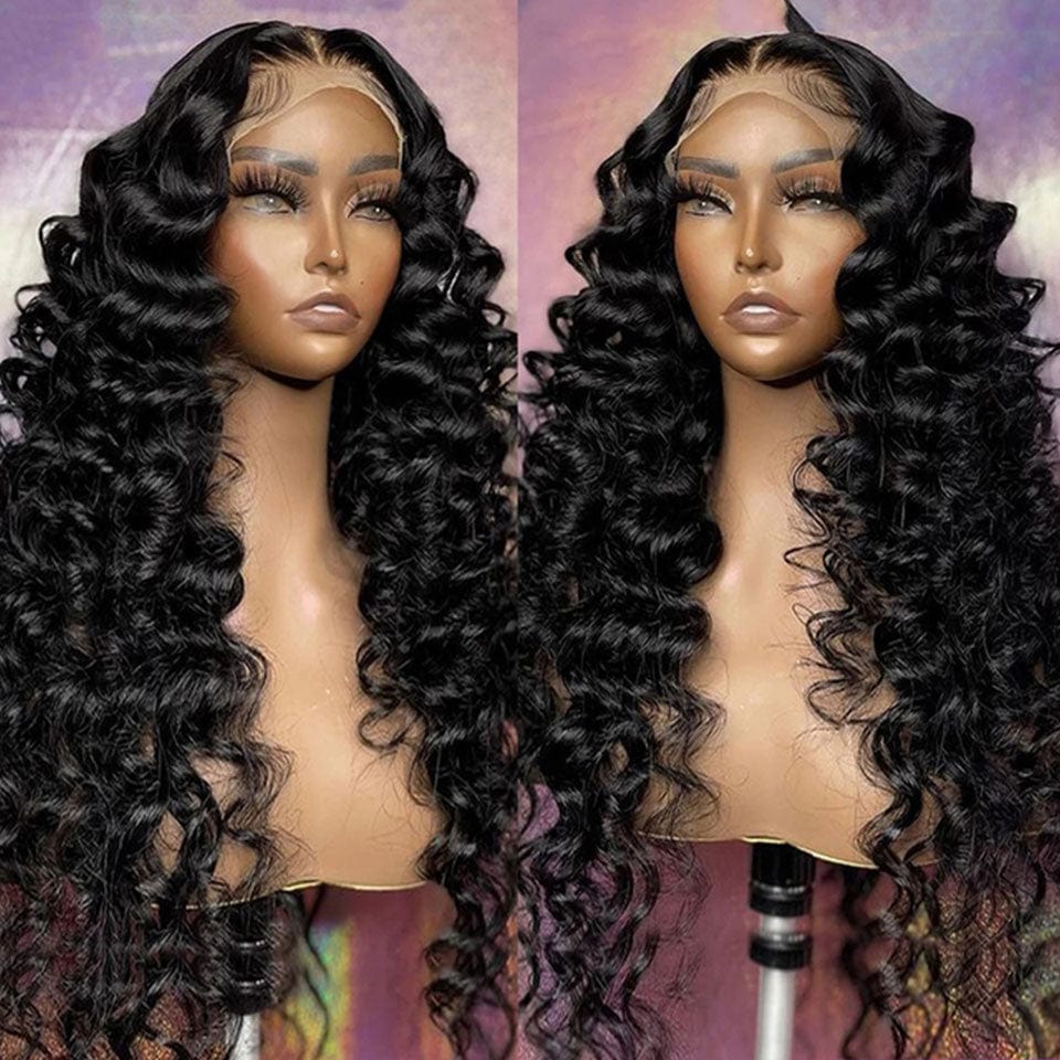 ailuxyhair-fr AILUXY 4x4 Lace Closure Perruque Loose Wave Longue Noir 250% densité 100% cheveux humains