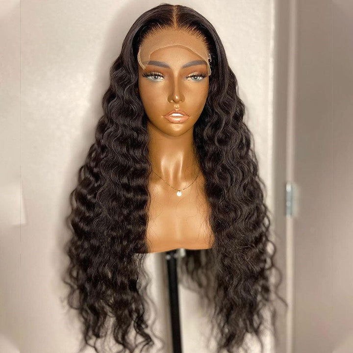 ailuxyhair-fr AILUXY 4x4 Lace Closure Perruque Natural Wave Longue 250% densité 100% cheveux humains