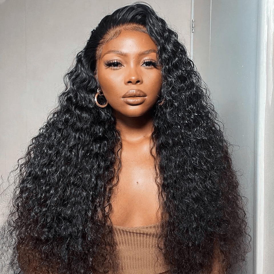 ailuxyhair-fr AILUXY 4x4 Lace Closure Perruque Water Wave Longue Couleur Naturelle 250% densité 100% cheveux humains