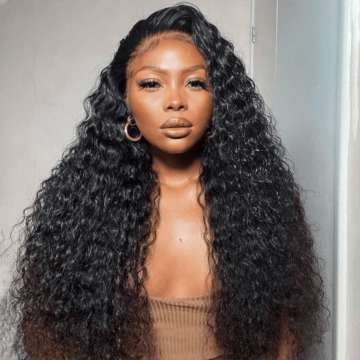 ailuxyhair-fr AILUXY 4x4 Lace Closure Perruque Water Wave Longue Couleur Naturelle 250% densité 100% cheveux humains