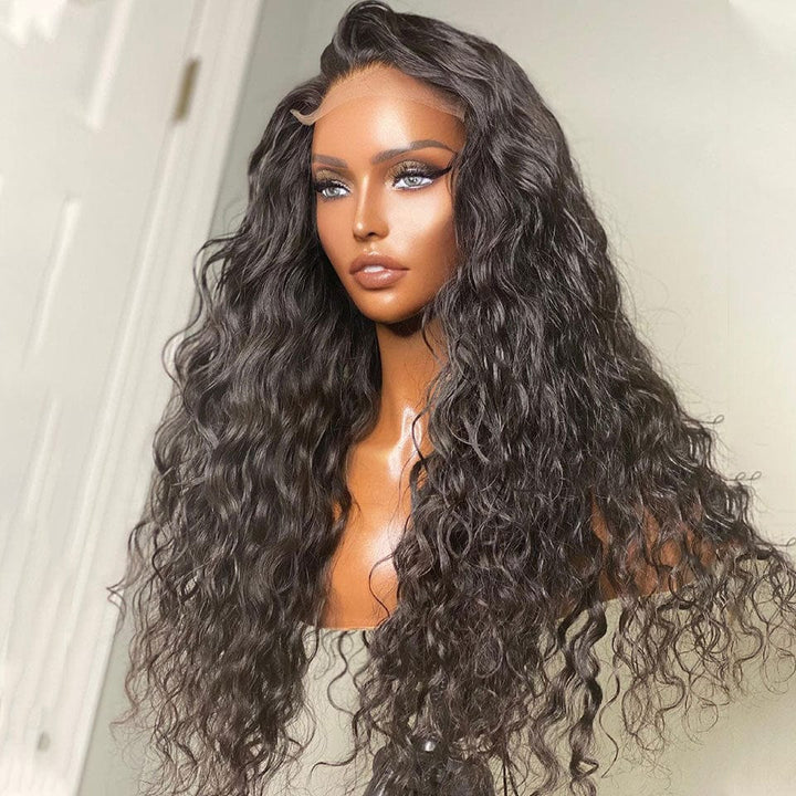 ailuxyhair-fr AILUXY 4x4 Lace Closure Perruque Water Wave Longue Couleur Naturelle 250% densité 100% cheveux humains