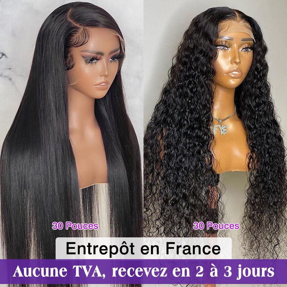 ailuxyhair-fr AILUXY À PRIX CASSÉ 2 Perruque 13x4 Lace Frontal lisse et 4x4 Lace Closure Deep Wave