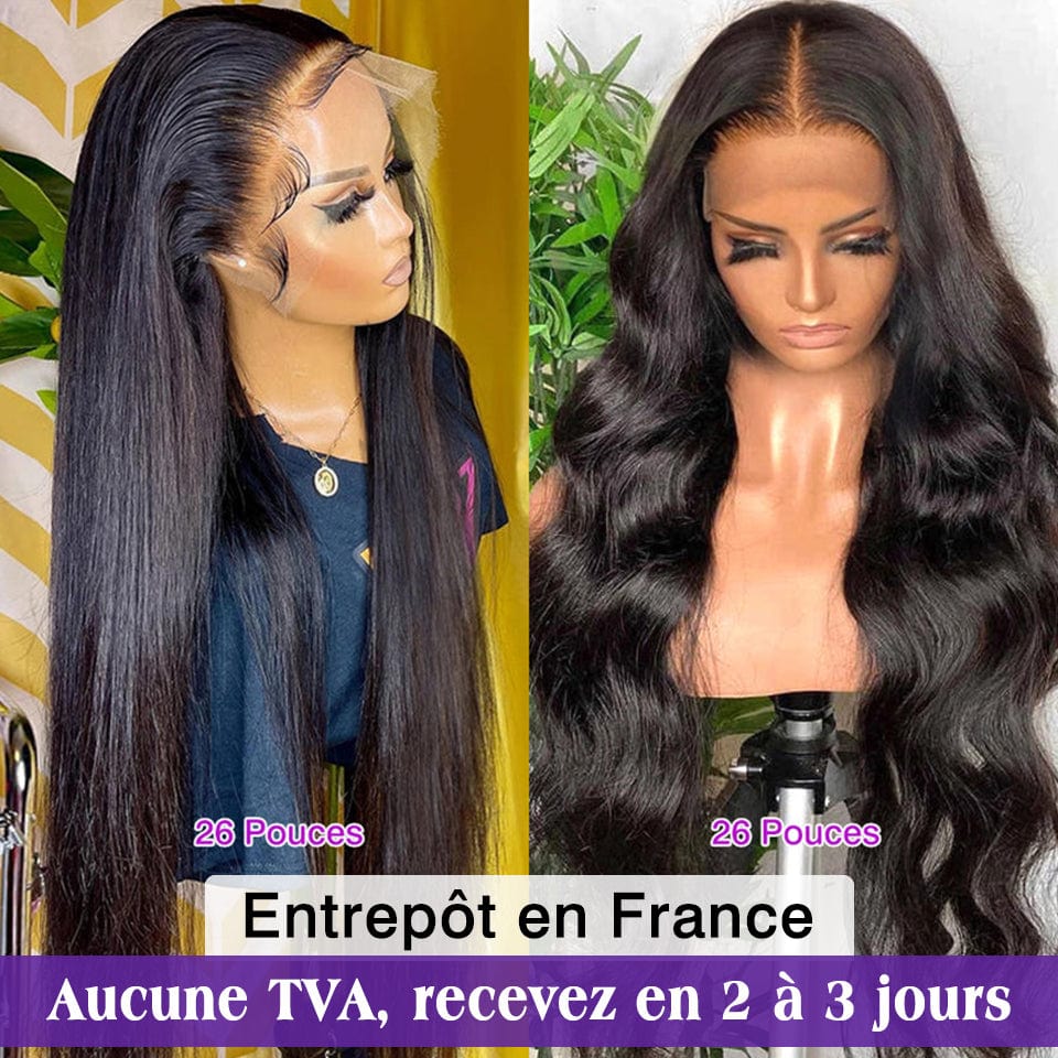ailuxyhair-fr AILUXY À PRIX CASSÉ 2 Perruques 13x4 Lace Frontal Lisse et 4x4 Lace Closure Body Wave