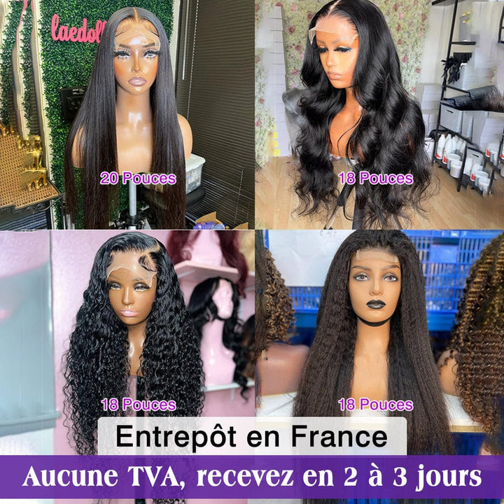 ailuxyhair-fr AILUXY À PRIX CASSÉ 4 Perruque Longue 4x4 Lace Closure Lisse, Body wave, Deep wave, Kinky lisse