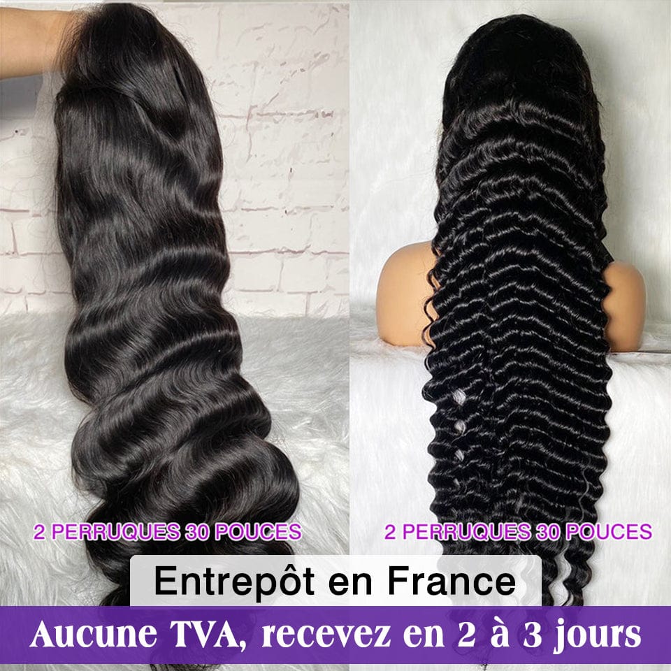 ailuxyhair-fr AILUXY À PRIX CASSÉ 4 Perruques 13x4 Lace Frontal 2 Body Wave+2 Deep Wave