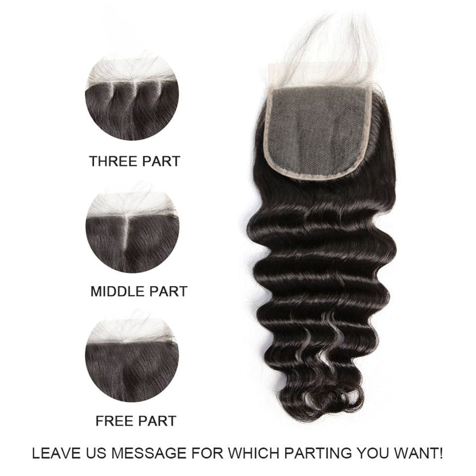 ailuxyhair-fr AILUXY Cheveux 4x4/5x5 HD Lace Closure Natural Wave Dentelle Invisible 100% Cheveux Humains
