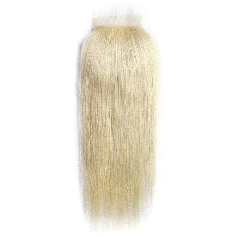 ailuxyhair-fr AILUXY Cheveux 4x4/5x5 Lace Closure Lisse Blond 613 Dentelle Transparente 100% Cheveux Humains