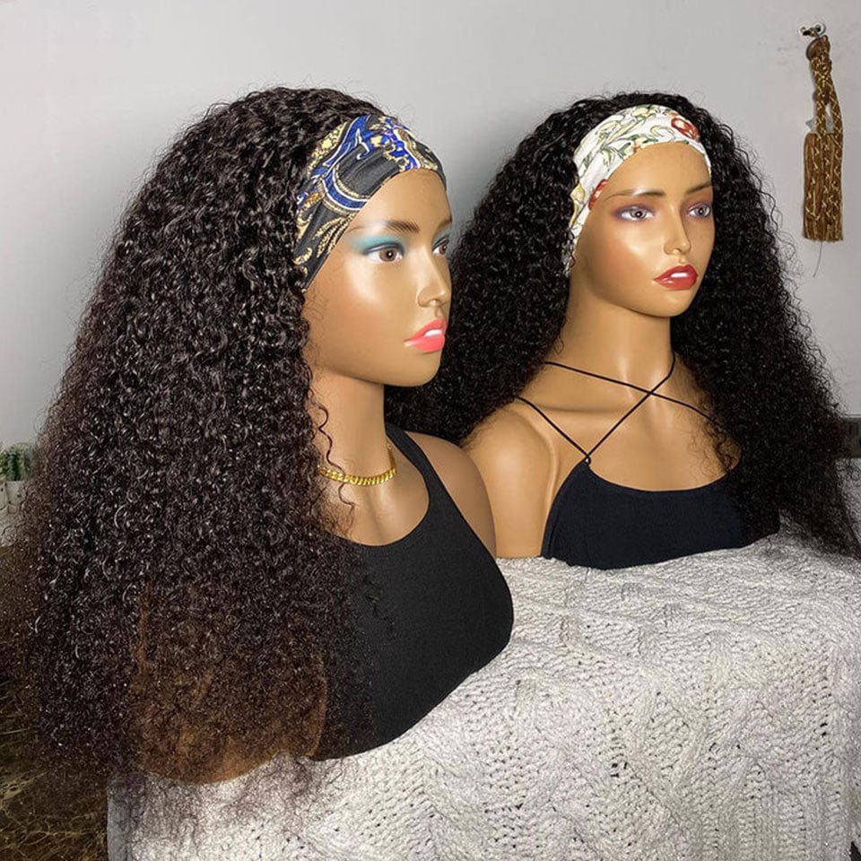 ailuxyhair-fr AILUXY Perruque Bandeau Bouclé Longue Noir Perruque 100% Cheveux Humains