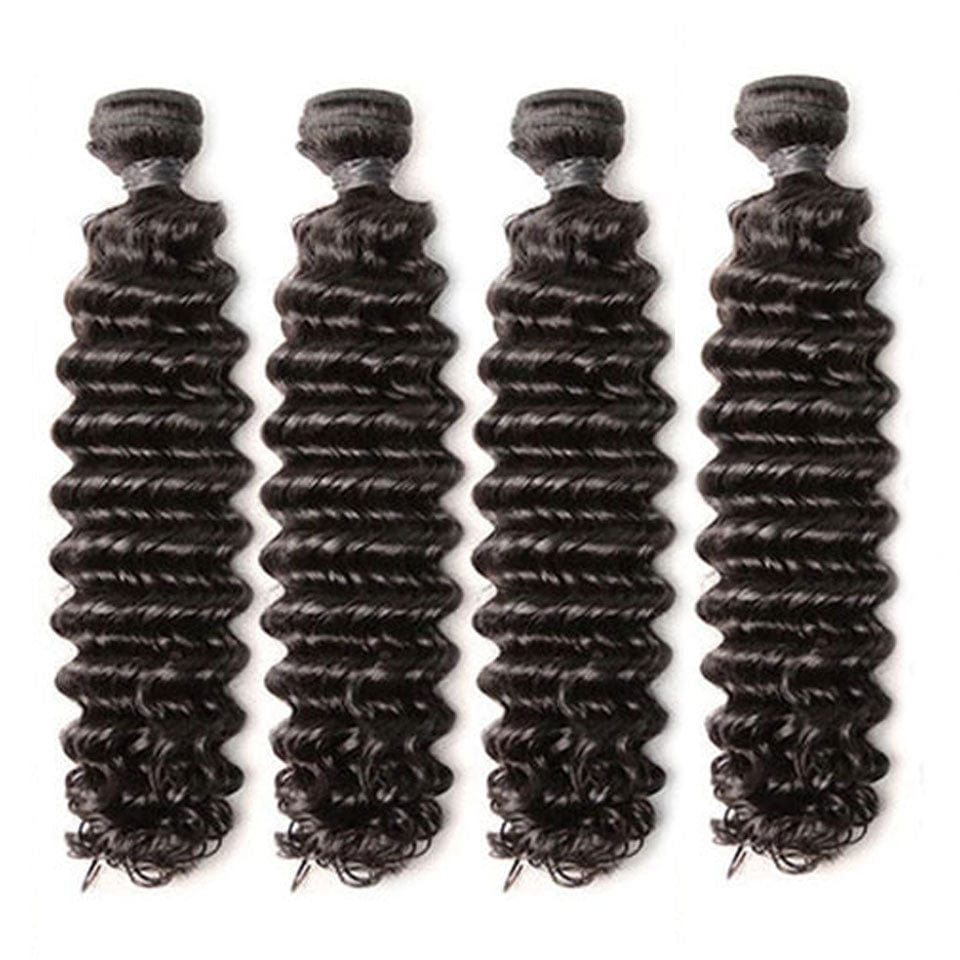 ailuxyhair-fr AILUXY Tissage Deep Wave Noir 4 Paquets 100% Cheveux Humains