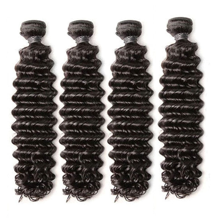 ailuxyhair-fr AILUXY Tissage Deep Wave Noir 4 Paquets 100% Cheveux Humains