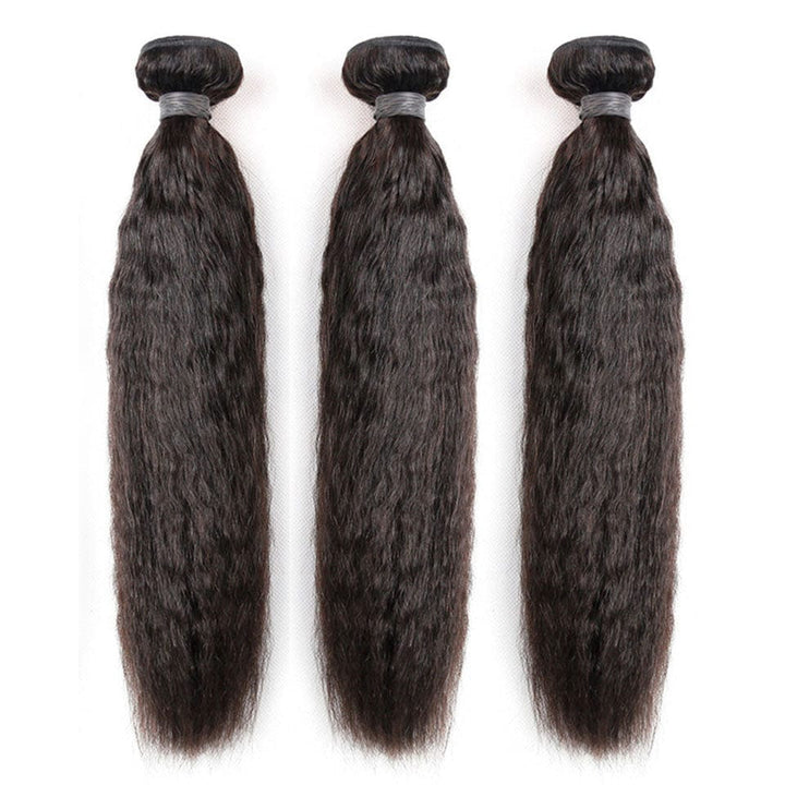 ailuxyhair-fr AILUXY Tissage Kinky lisse Noir 3 Paquets 100% Cheveux Humains