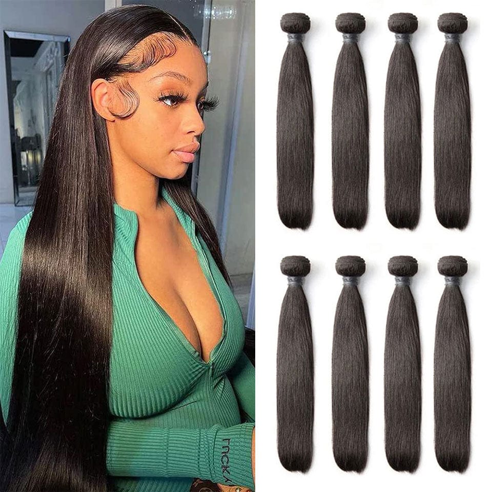 ailuxyhair-fr AILUXY Tissage Lisse Noir 4 Paquets 100% Cheveux Humains