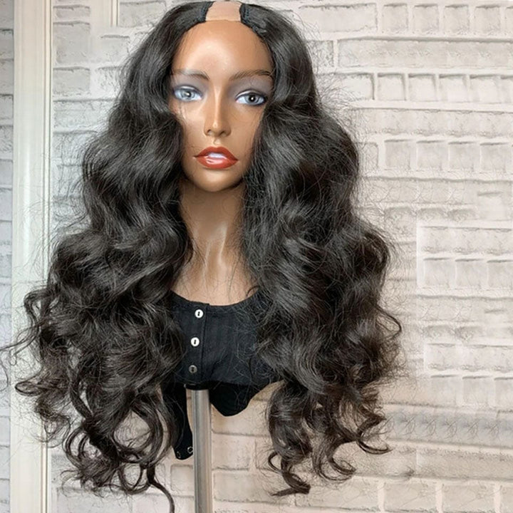 ailuxyhair-fr AILUXY U Part Lace Perruque Loose Wave Longue Noir Perruque 100% Cheveux Humains