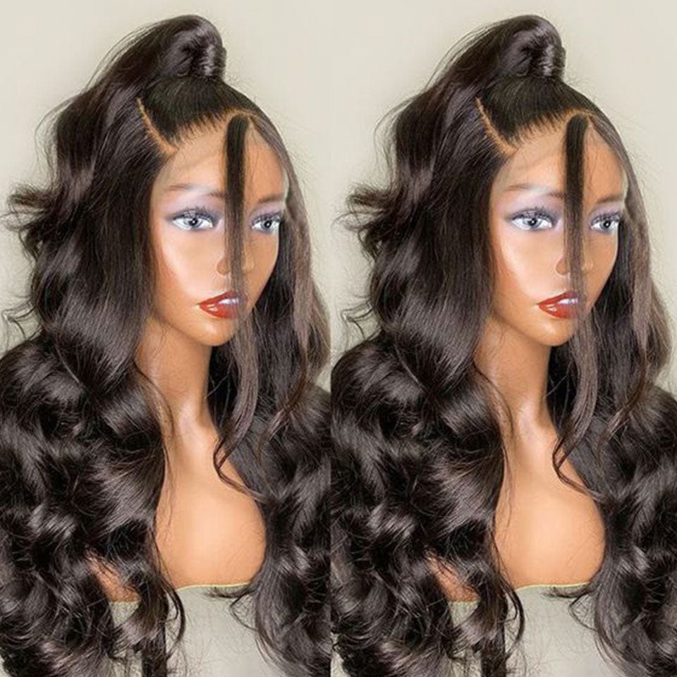 ailuxyhair-fr Entrepôt en France AILUXY Perruque de luxe 4X4 body wave faite de cheveux doublement tirés avec raie naturelle au milieu