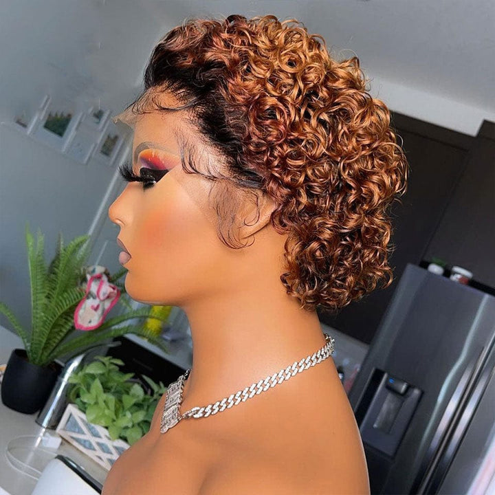 ailuxyhair-fr Perruque Coupe Pixie AILUXY Perruque Lace 13X1 T30 Boucles Courtes et Modernes