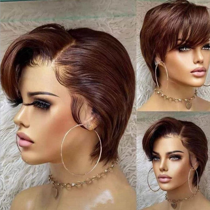 ailuxyhair-fr Perruque Coupe Pixie AILUXY Perruque T-Shape T33# Design Court et Raffiné
