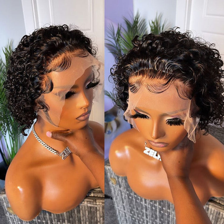 ailuxyhair-fr Perruque Coupe Pixie Perruque dentelle 13x1 AILUXY Perruque Pixie bouclée et stylée | Jolie Coupe